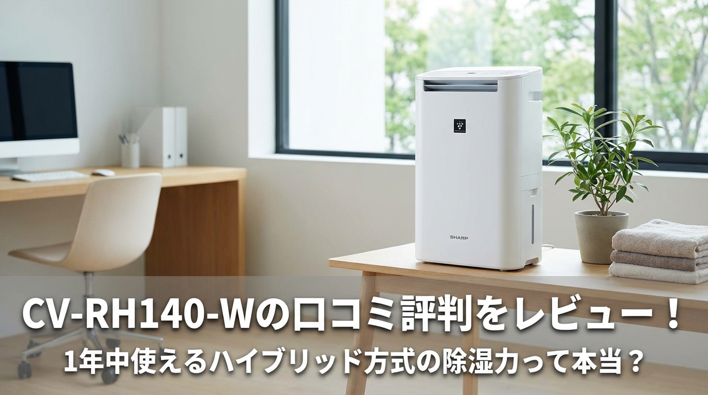 CV-RH140-Wの口コミ評判をレビュー！1年中使えるハイブリッド方式の除湿力って本当？