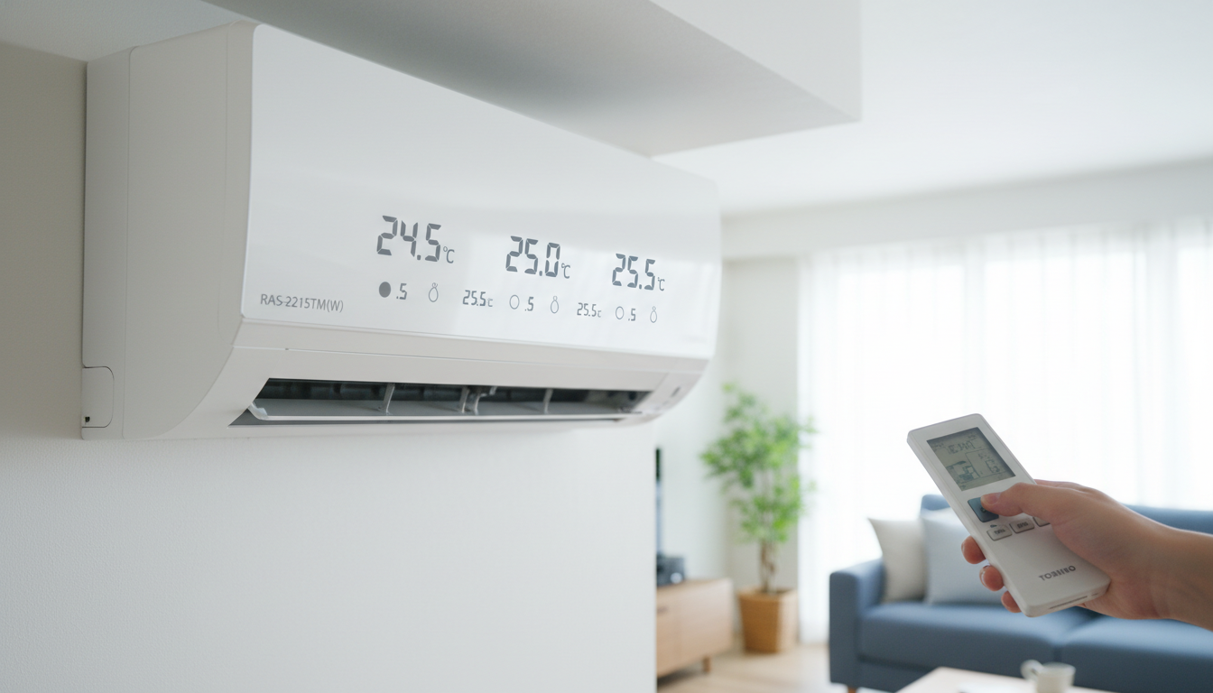 RAS-2215TM(W)の0.5℃単位の温度設定について