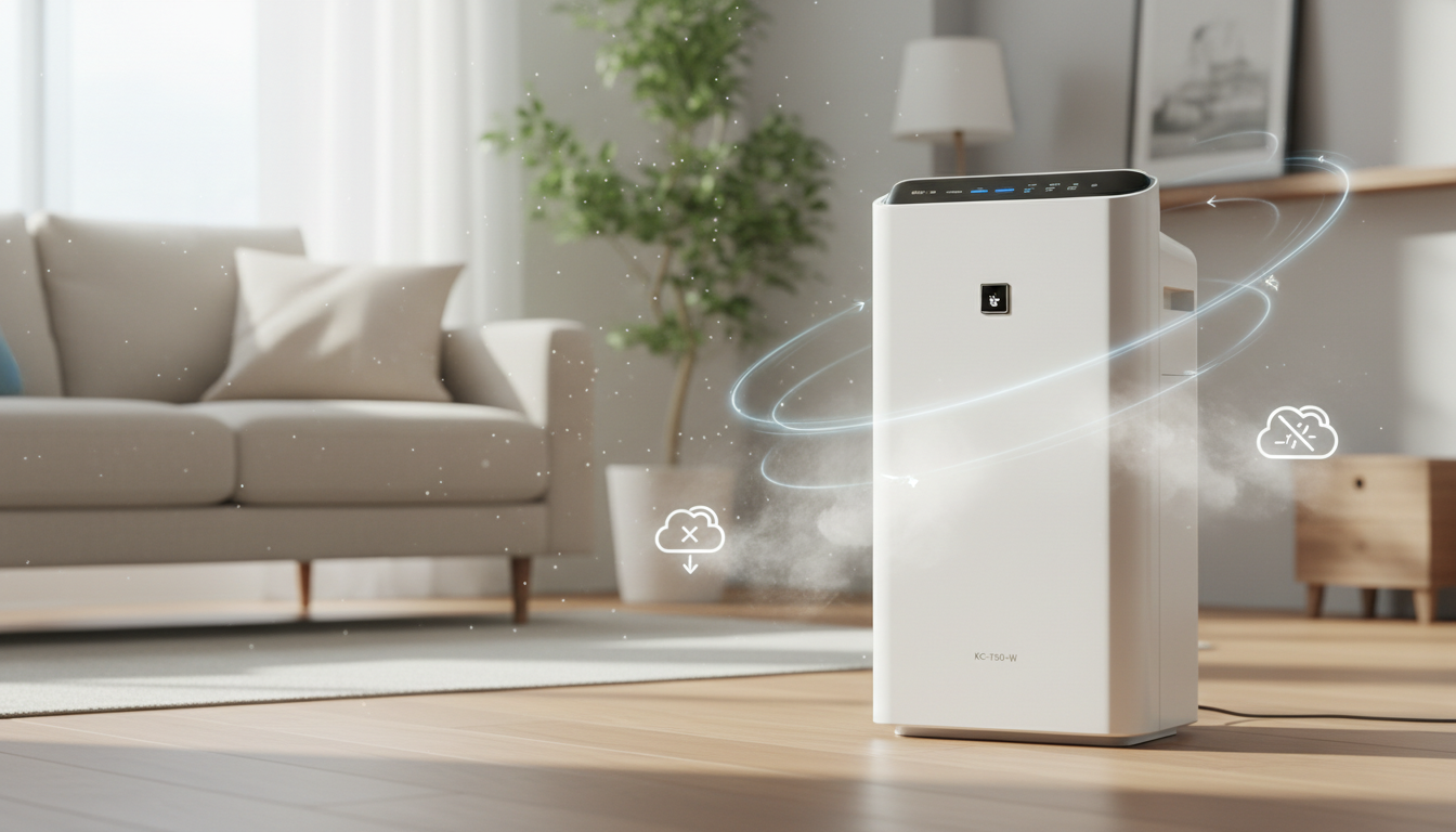 KC-T50-Wの口コミ評判をレビュー！プラズマクラスターの脱臭効果って本当かどうかまとめ