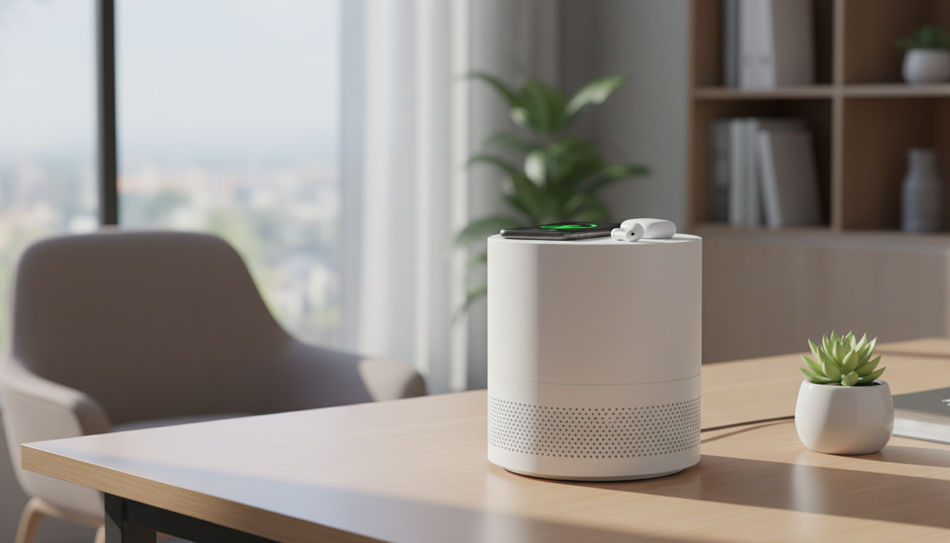 SwitchBot 空気清浄機 Tableの口コミ評判をレビュー！ワイヤレス充電付きって便利なの？ま